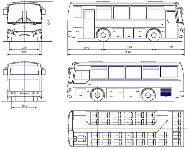 Схема автобуса