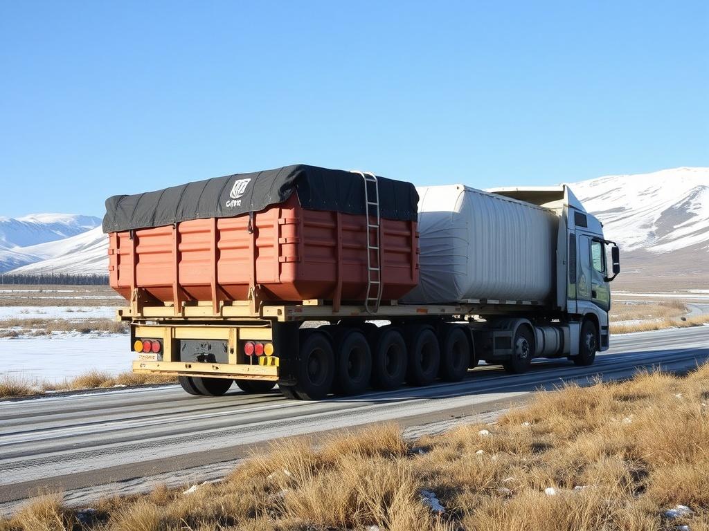 cargo transportation across Russiaфото