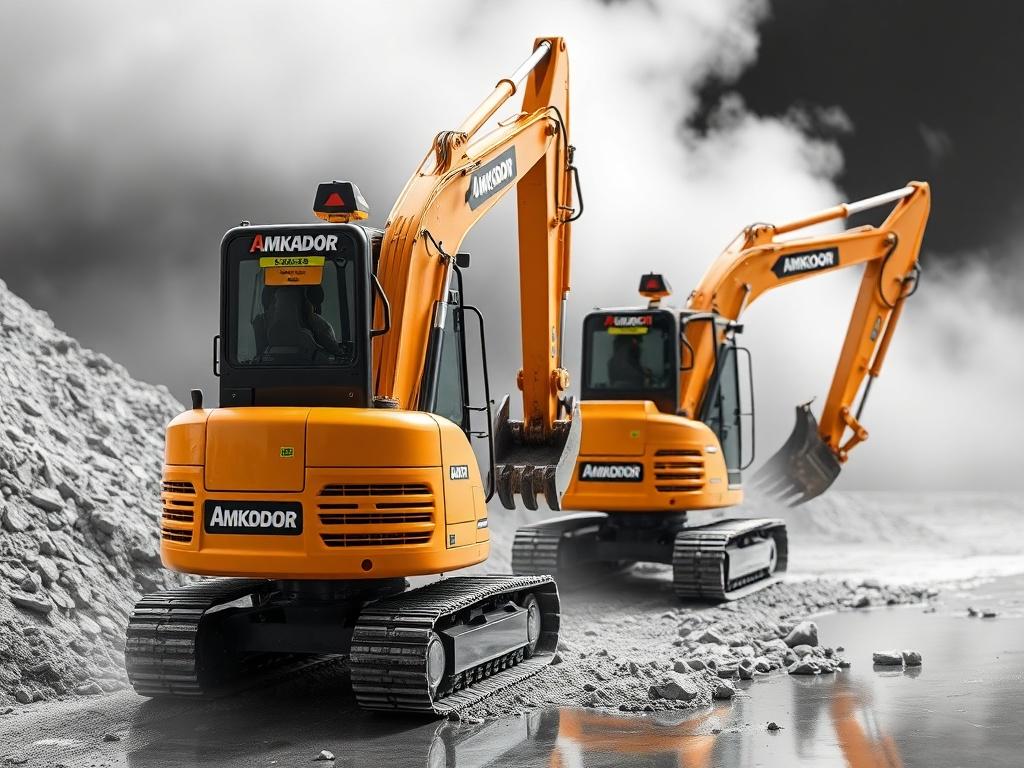 Amkodor excavatorsфото